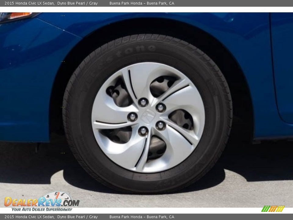 2015 Honda Civic LX Sedan Dyno Blue Pearl / Gray Photo #30