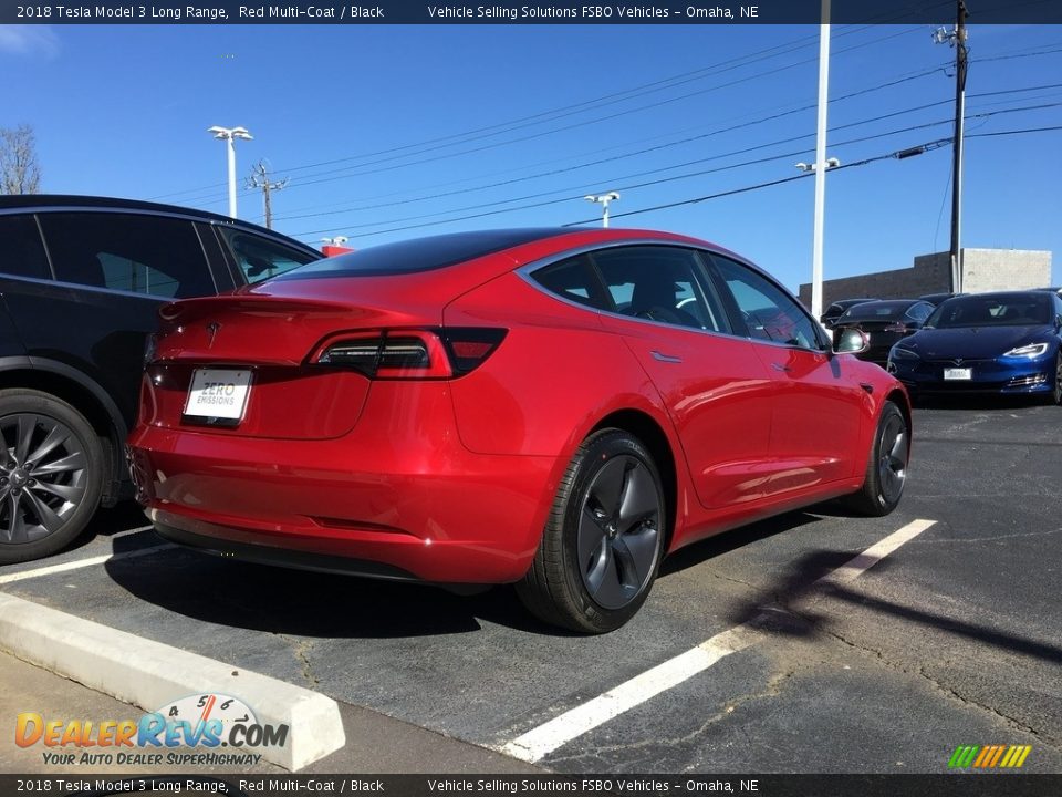 2018 Tesla Model 3 Long Range Red Multi-Coat / Black Photo #25