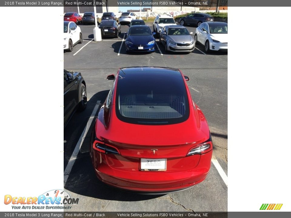2018 Tesla Model 3 Long Range Red Multi-Coat / Black Photo #27