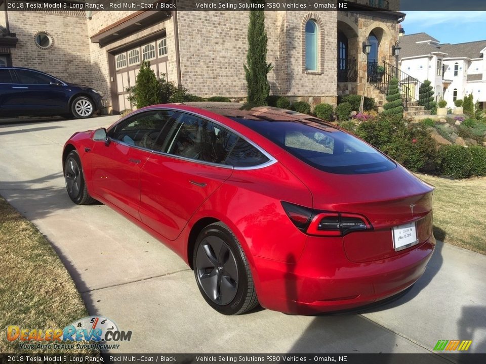 2018 Tesla Model 3 Long Range Red Multi-Coat / Black Photo #28