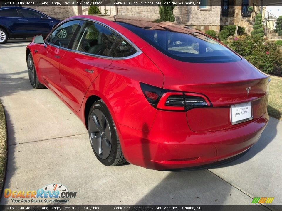 2018 Tesla Model 3 Long Range Red Multi-Coat / Black Photo #29