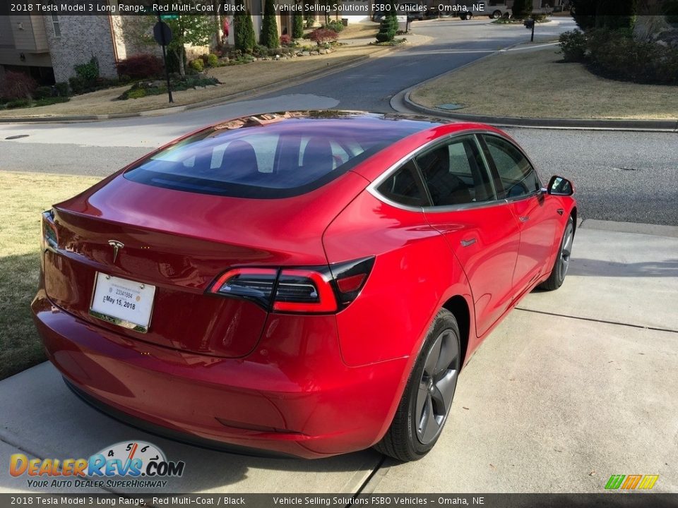 2018 Tesla Model 3 Long Range Red Multi-Coat / Black Photo #34
