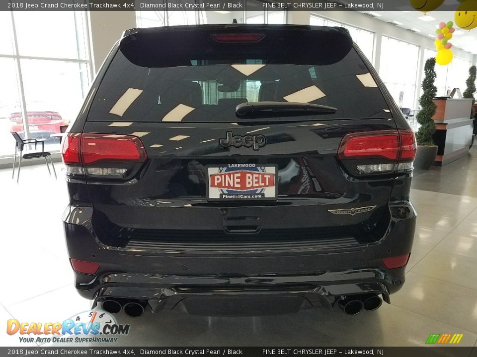 2018 Jeep Grand Cherokee Trackhawk 4x4 Diamond Black Crystal Pearl / Black Photo #6