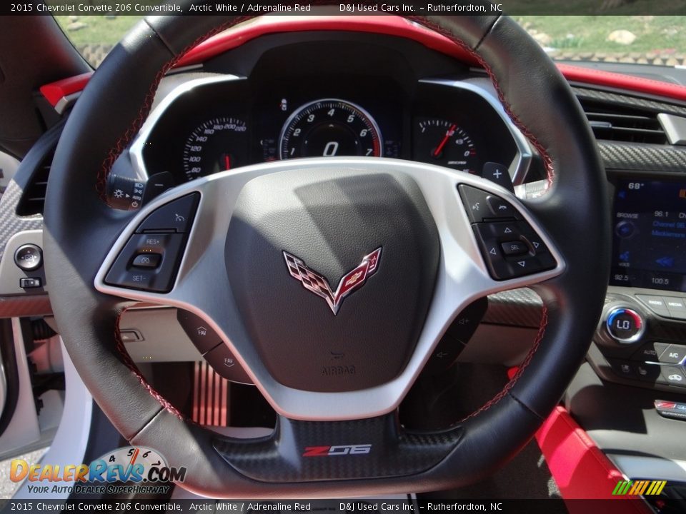 2015 Chevrolet Corvette Z06 Convertible Arctic White / Adrenaline Red Photo #28