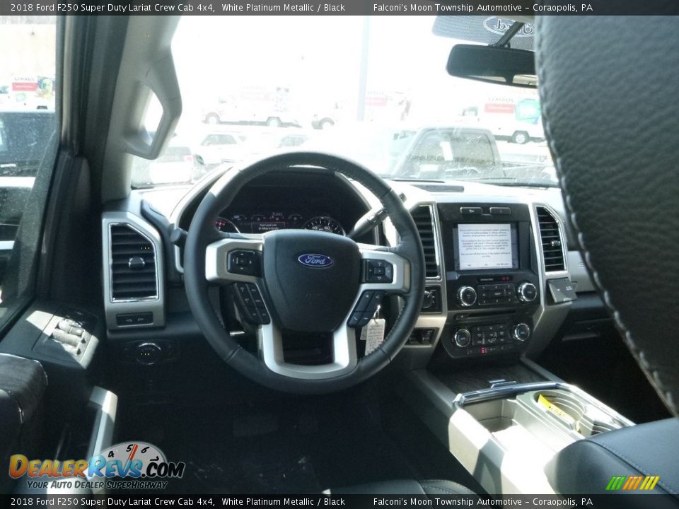 2018 Ford F250 Super Duty Lariat Crew Cab 4x4 White Platinum Metallic / Black Photo #9