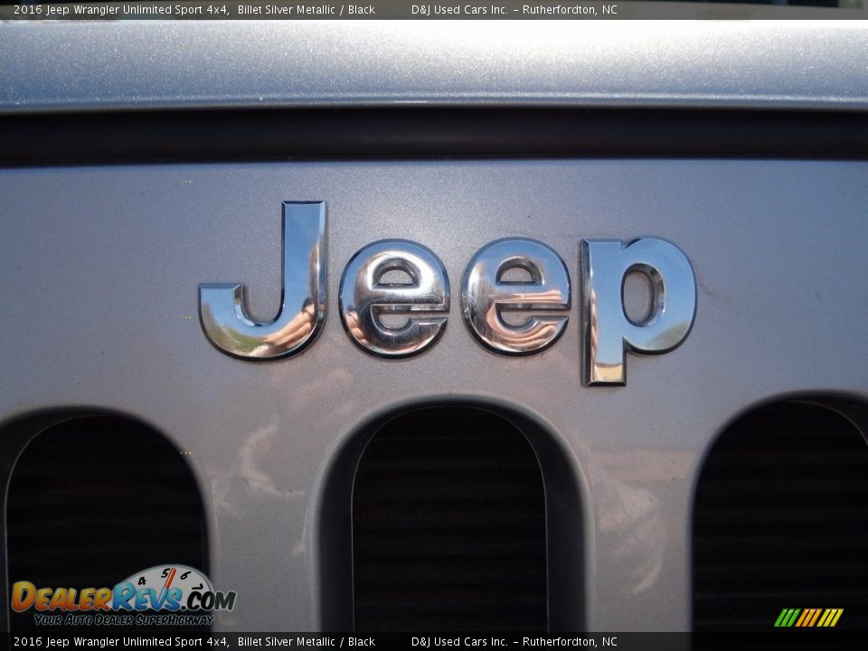 2016 Jeep Wrangler Unlimited Sport 4x4 Billet Silver Metallic / Black Photo #13
