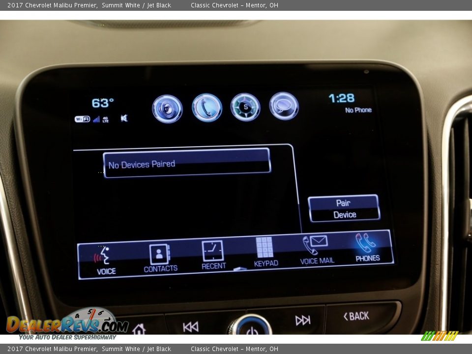 2017 Chevrolet Malibu Premier Summit White / Jet Black Photo #11