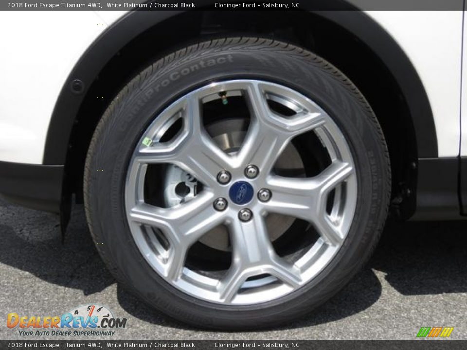 2018 Ford Escape Titanium 4WD White Platinum / Charcoal Black Photo #8