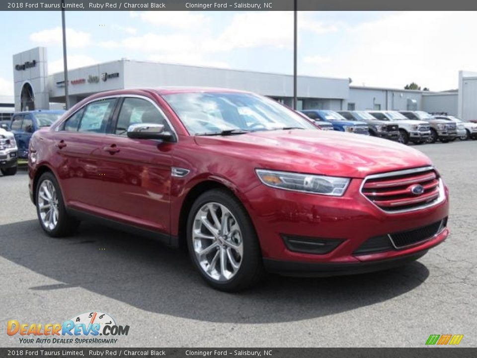 2018 Ford Taurus Limited Ruby Red / Charcoal Black Photo #1