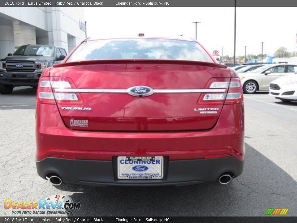 2018 Ford Taurus Limited Ruby Red / Charcoal Black Photo #4