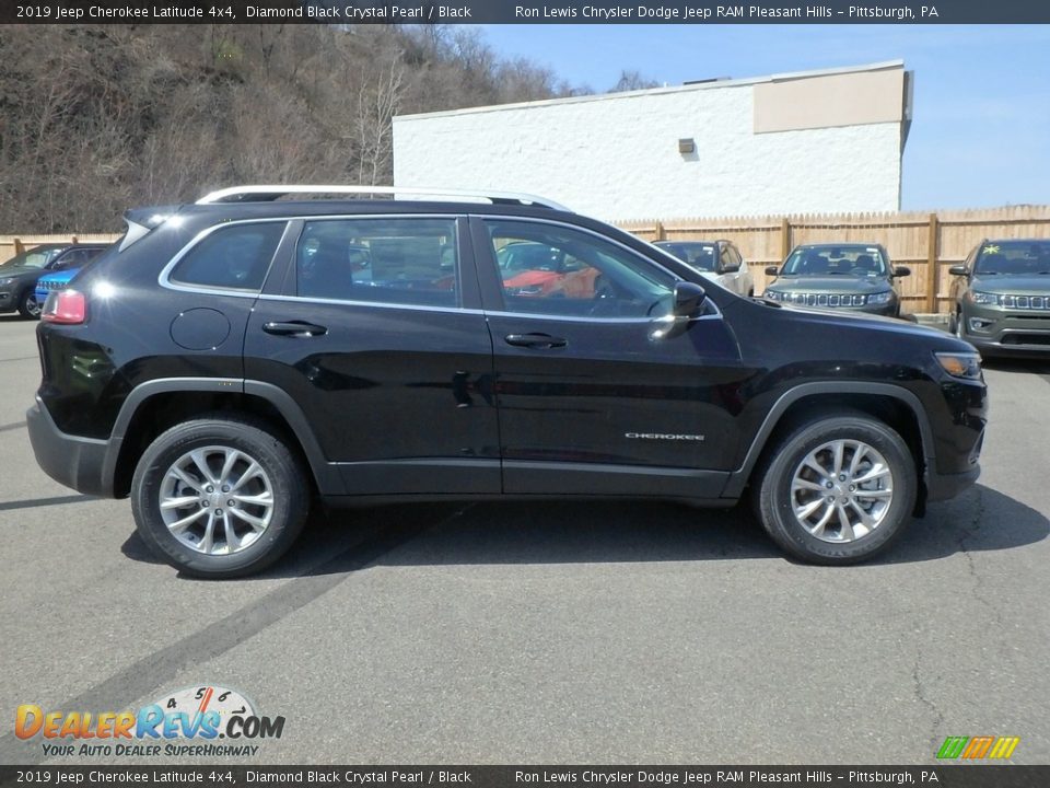 2019 Jeep Cherokee Latitude 4x4 Diamond Black Crystal Pearl / Black Photo #6
