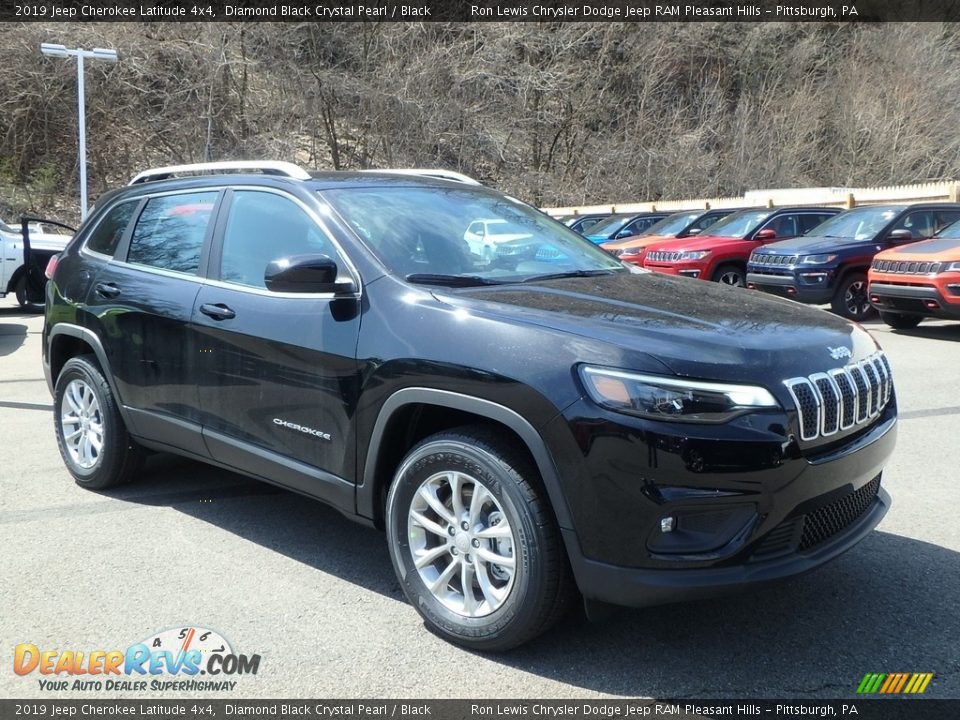 2019 Jeep Cherokee Latitude 4x4 Diamond Black Crystal Pearl / Black Photo #7