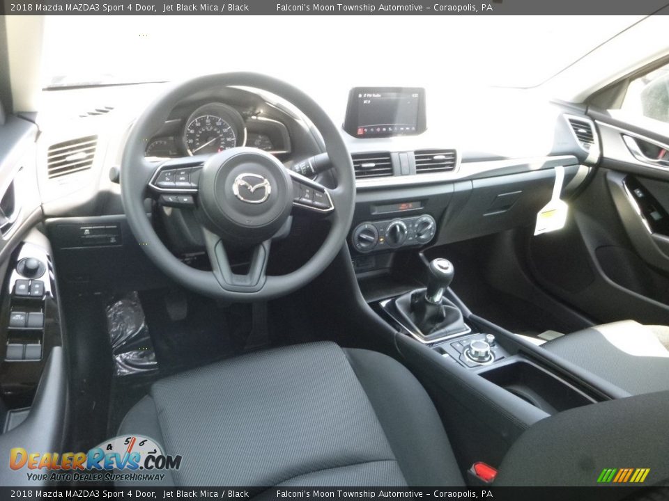 2018 Mazda MAZDA3 Sport 4 Door Jet Black Mica / Black Photo #10