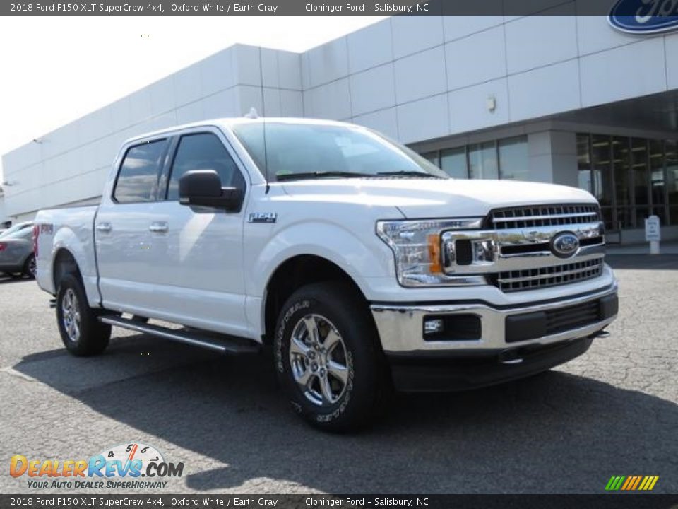 2018 Ford F150 XLT SuperCrew 4x4 Oxford White / Earth Gray Photo #1