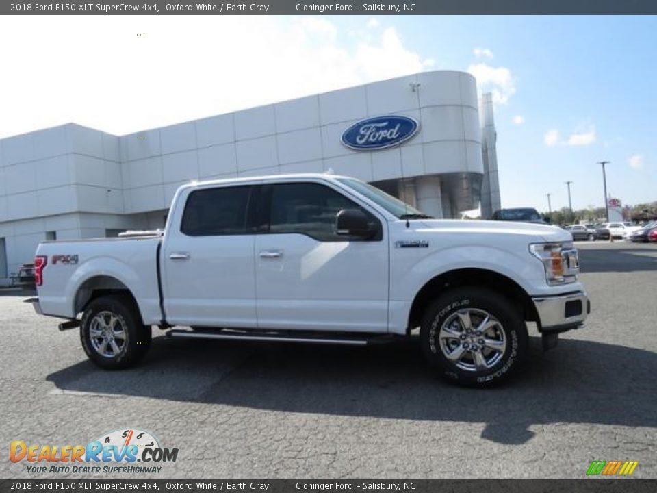 2018 Ford F150 XLT SuperCrew 4x4 Oxford White / Earth Gray Photo #2
