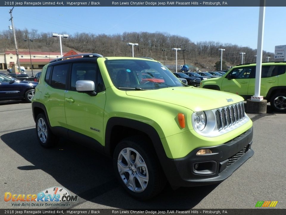 2018 Jeep Renegade Limited 4x4 Hypergreen / Black Photo #7