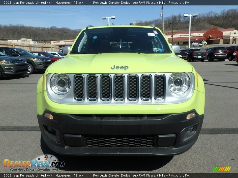 2018 Jeep Renegade Limited 4x4 Hypergreen / Black Photo #8