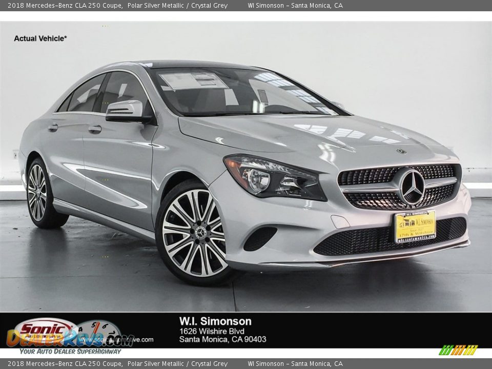 2018 Mercedes-Benz CLA 250 Coupe Polar Silver Metallic / Crystal Grey Photo #1