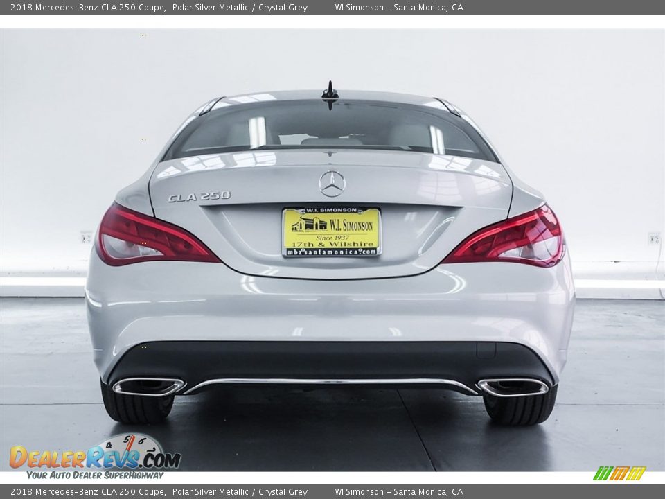 2018 Mercedes-Benz CLA 250 Coupe Polar Silver Metallic / Crystal Grey Photo #4