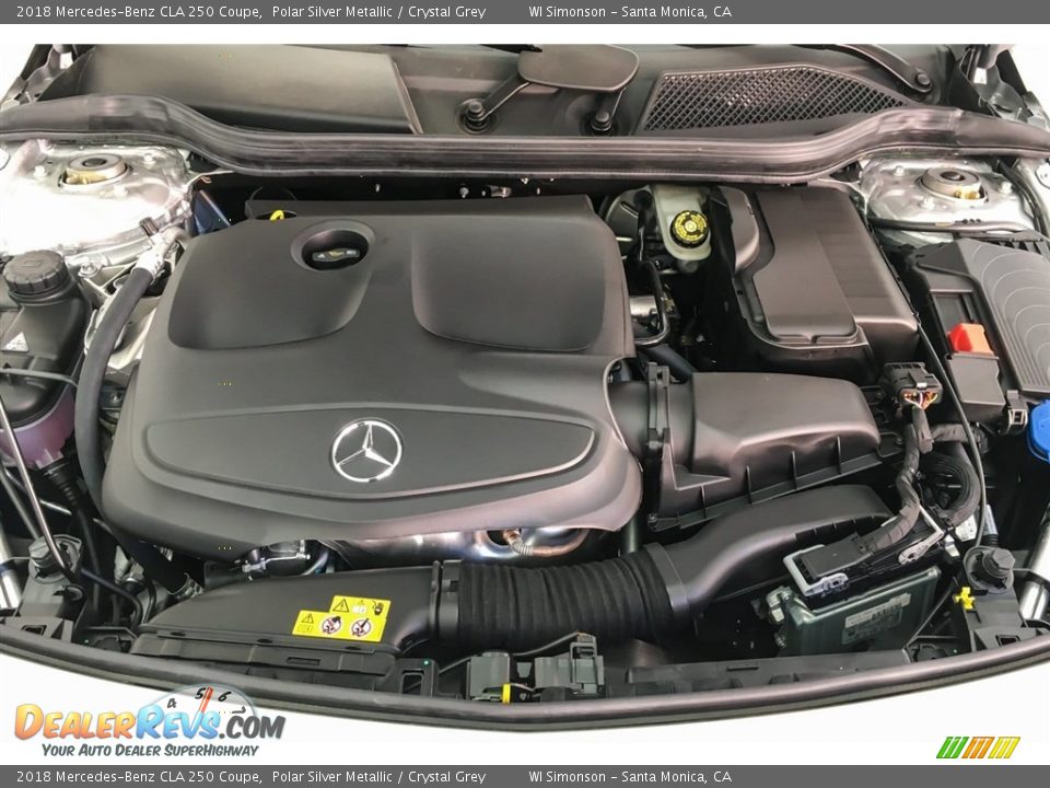 2018 Mercedes-Benz CLA 250 Coupe Polar Silver Metallic / Crystal Grey Photo #8