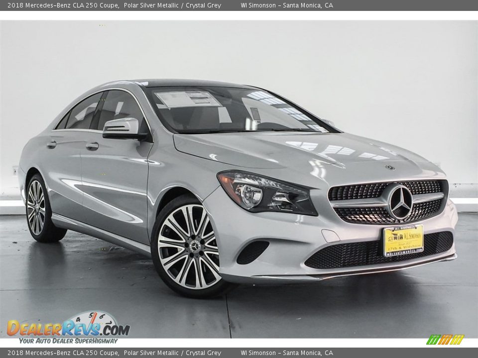 2018 Mercedes-Benz CLA 250 Coupe Polar Silver Metallic / Crystal Grey Photo #12