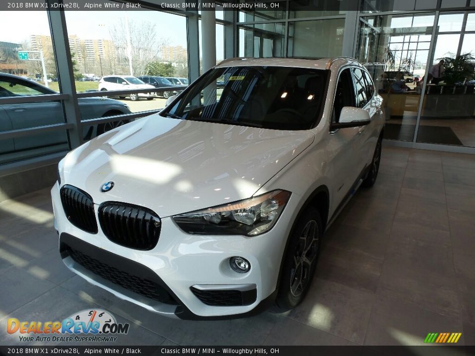 2018 BMW X1 xDrive28i Alpine White / Black Photo #3