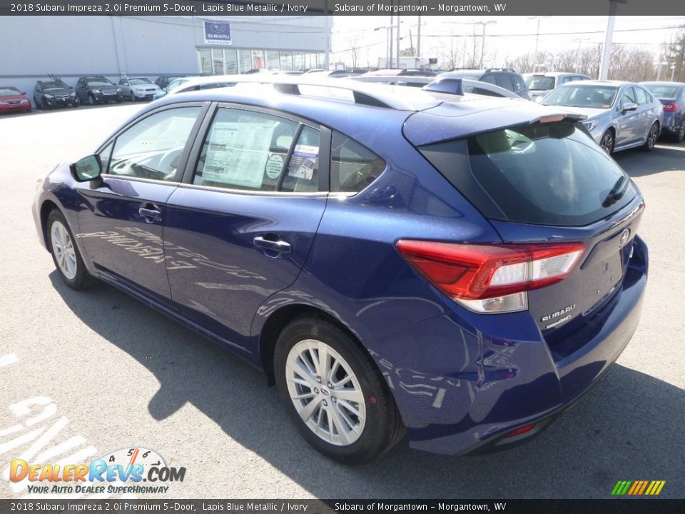 2018 Subaru Impreza 2.0i Premium 5-Door Lapis Blue Metallic / Ivory Photo #6