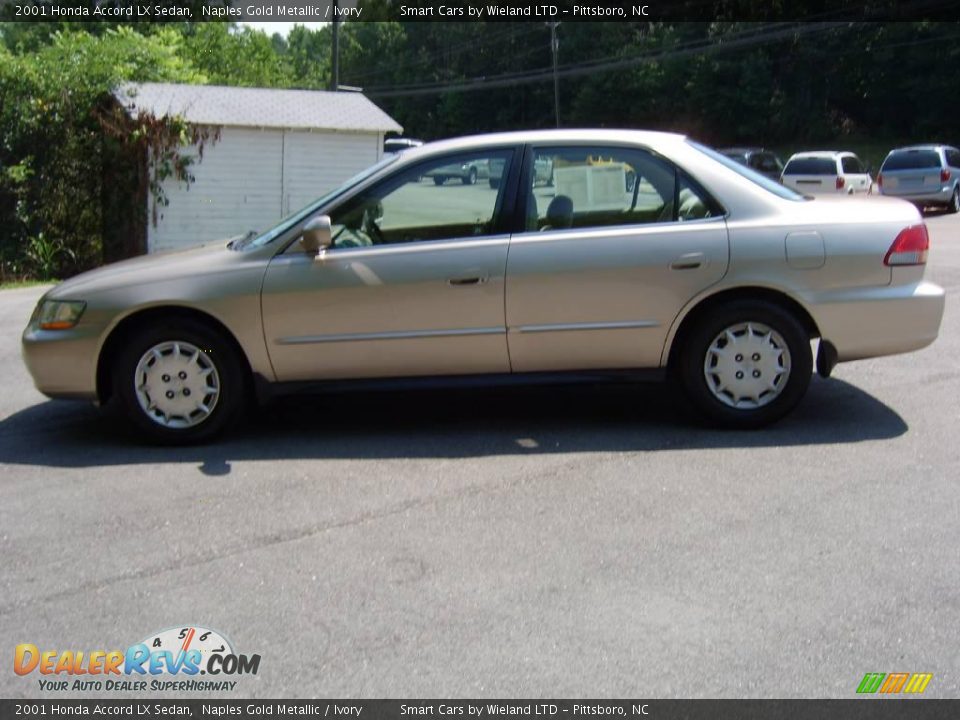 2001 Honda Accord LX Sedan Naples Gold Metallic / Ivory Photo #2