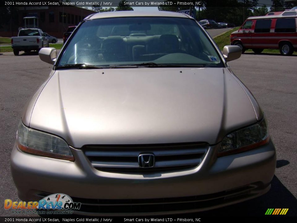 2001 Honda Accord LX Sedan Naples Gold Metallic / Ivory Photo #4
