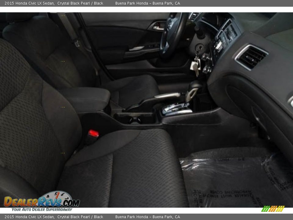 2015 Honda Civic LX Sedan Crystal Black Pearl / Black Photo #21