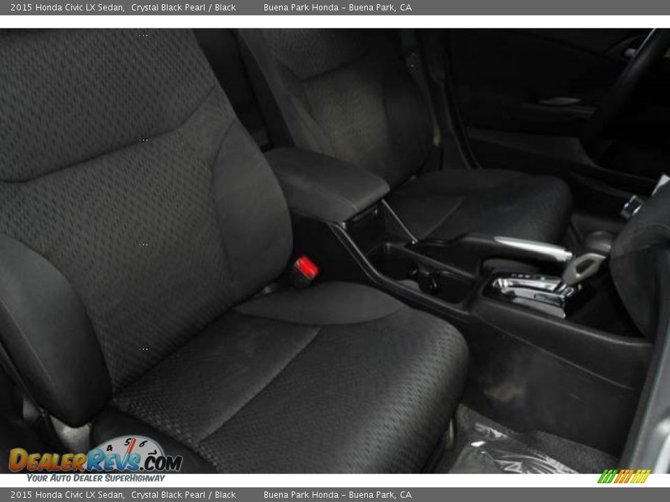 2015 Honda Civic LX Sedan Crystal Black Pearl / Black Photo #22