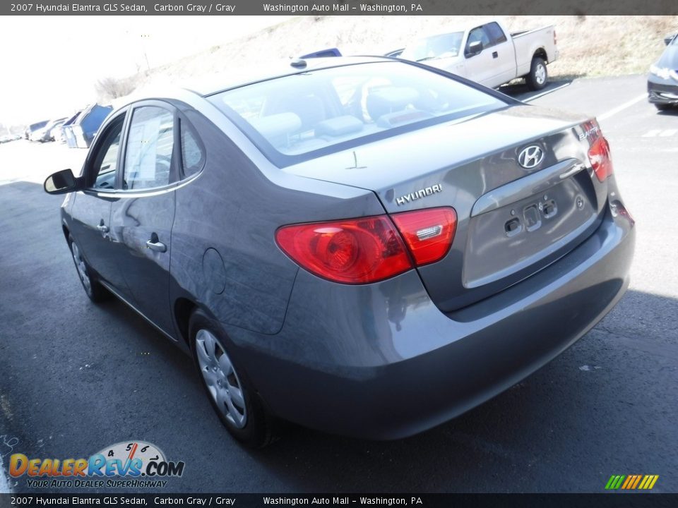 2007 Hyundai Elantra GLS Sedan Carbon Gray / Gray Photo #6