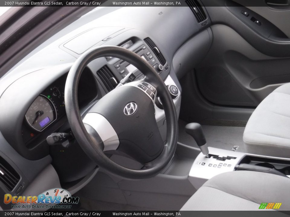 2007 Hyundai Elantra GLS Sedan Carbon Gray / Gray Photo #9