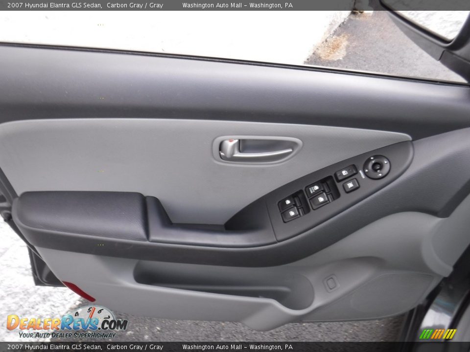 2007 Hyundai Elantra GLS Sedan Carbon Gray / Gray Photo #12