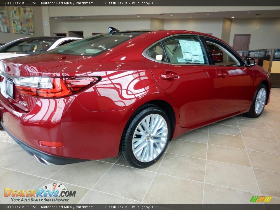 2018 Lexus ES 350 Matador Red Mica / Parchment Photo #7