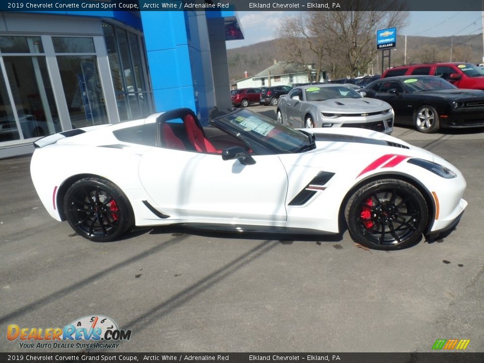 2019 Chevrolet Corvette Grand Sport Coupe Arctic White / Adrenaline Red Photo #4