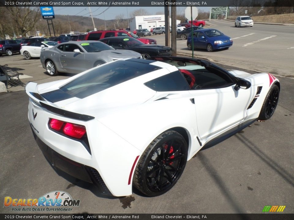 2019 Chevrolet Corvette Grand Sport Coupe Arctic White / Adrenaline Red Photo #5
