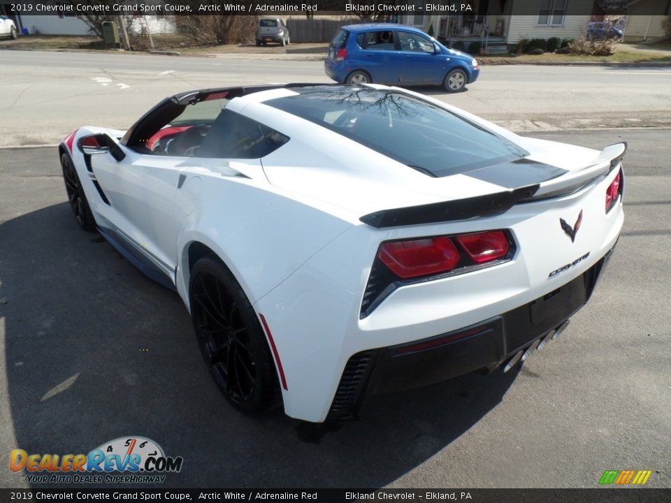 2019 Chevrolet Corvette Grand Sport Coupe Arctic White / Adrenaline Red Photo #7