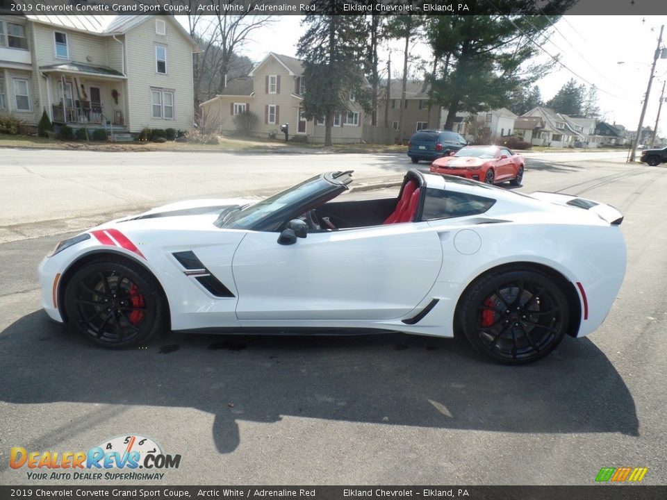 2019 Chevrolet Corvette Grand Sport Coupe Arctic White / Adrenaline Red Photo #8