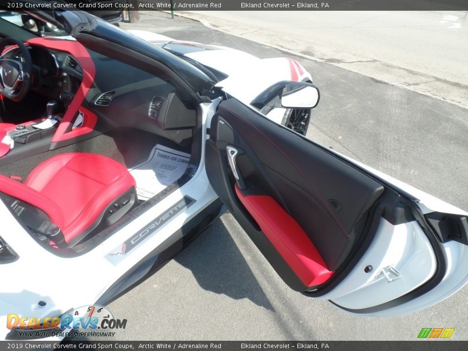 2019 Chevrolet Corvette Grand Sport Coupe Arctic White / Adrenaline Red Photo #13