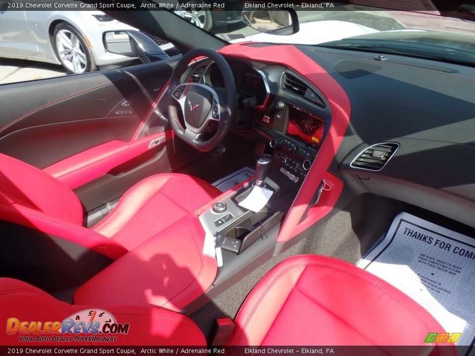 2019 Chevrolet Corvette Grand Sport Coupe Arctic White / Adrenaline Red Photo #15