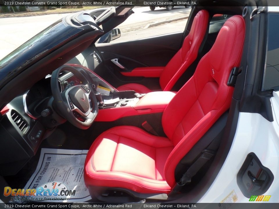 2019 Chevrolet Corvette Grand Sport Coupe Arctic White / Adrenaline Red Photo #20