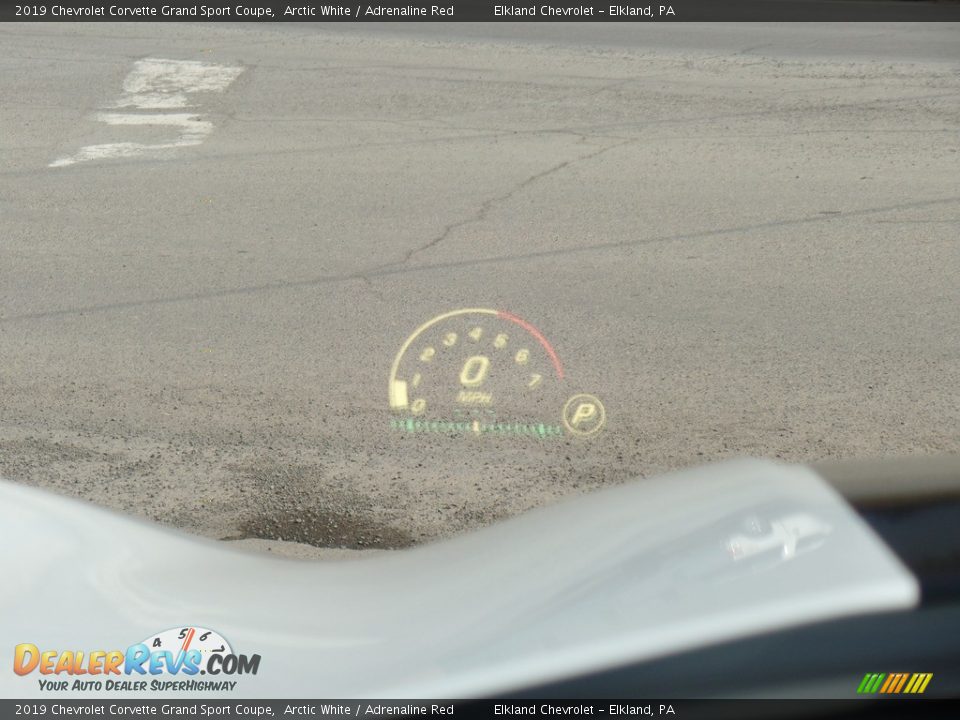 2019 Chevrolet Corvette Grand Sport Coupe Arctic White / Adrenaline Red Photo #28