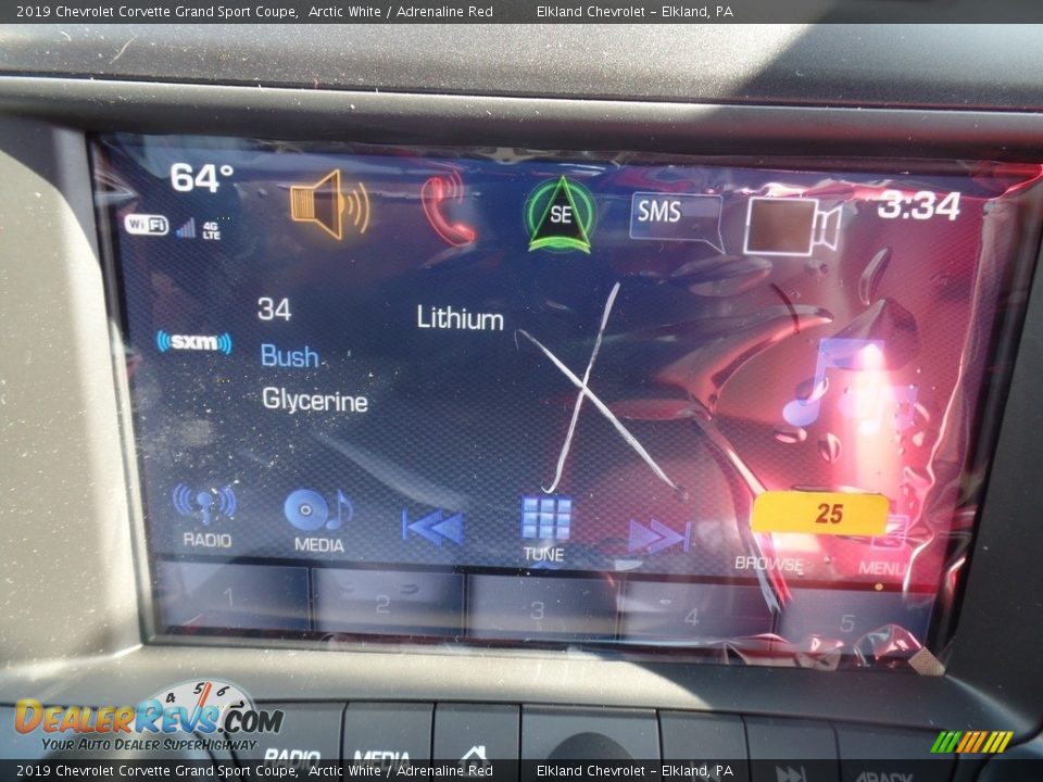 2019 Chevrolet Corvette Grand Sport Coupe Arctic White / Adrenaline Red Photo #32