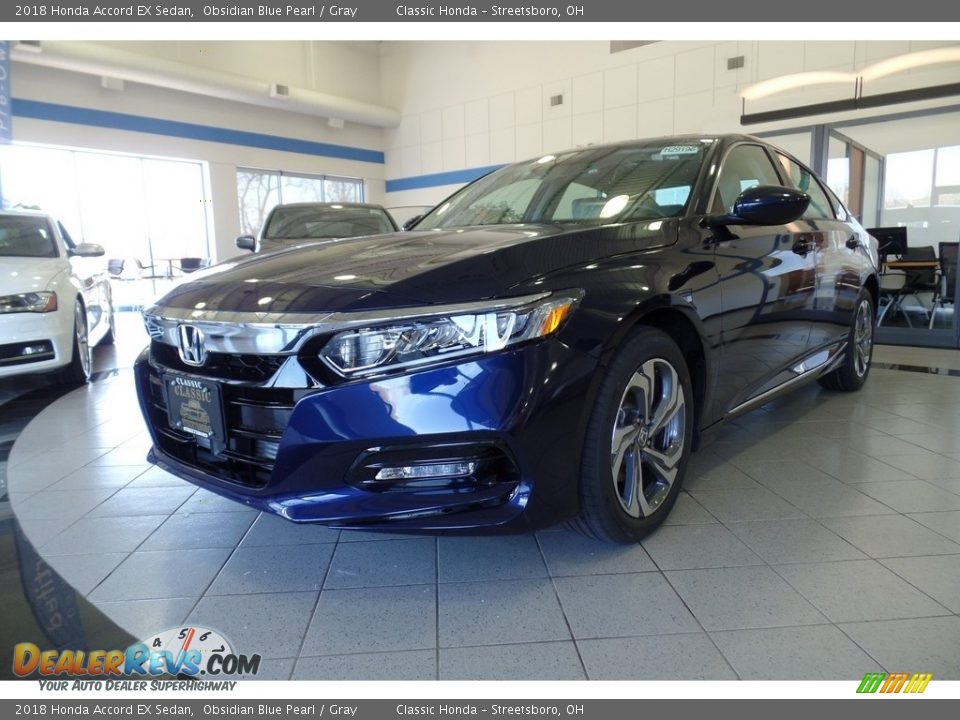 2018 Honda Accord EX Sedan Obsidian Blue Pearl / Gray Photo #1