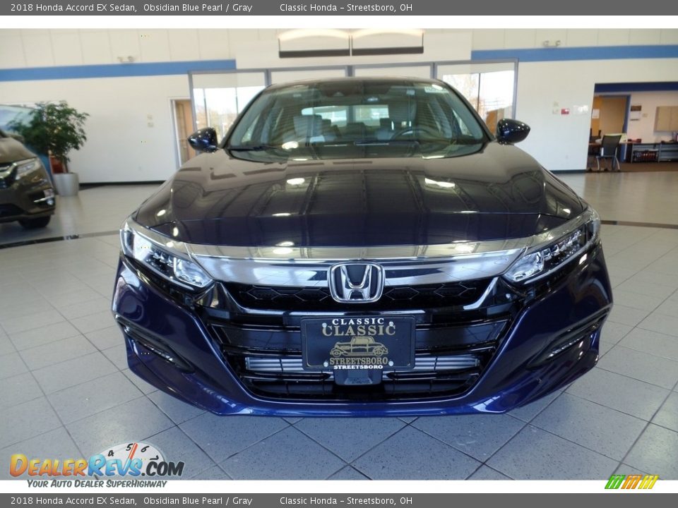 2018 Honda Accord EX Sedan Obsidian Blue Pearl / Gray Photo #3