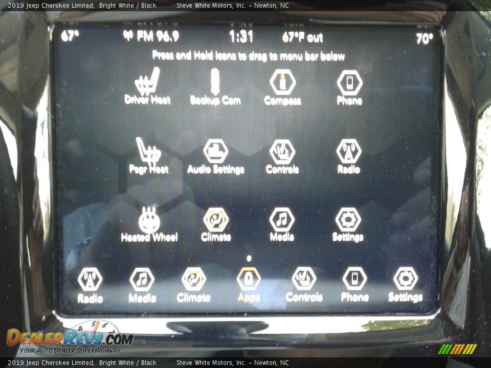 2019 Jeep Cherokee Limited Bright White / Black Photo #25