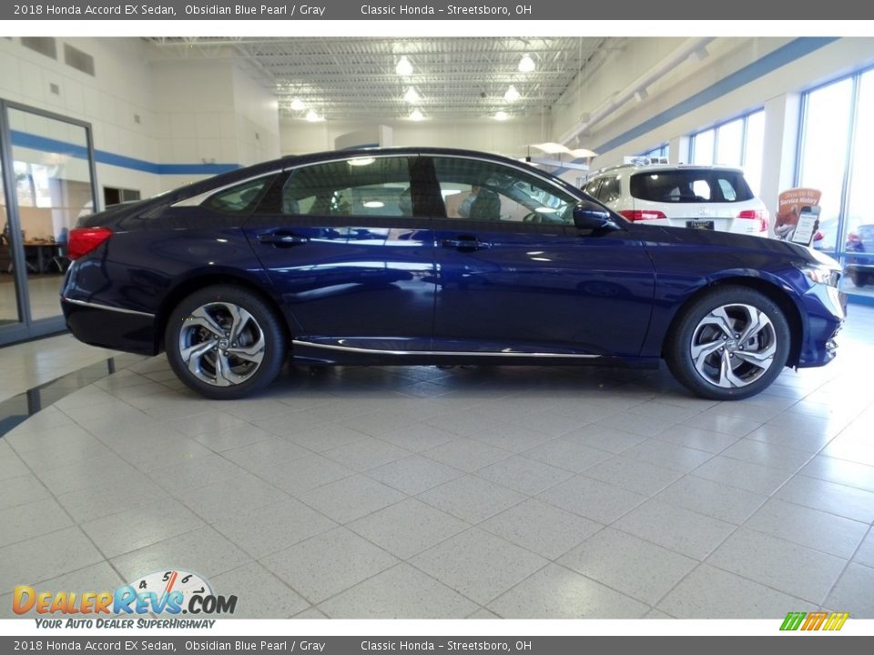 2018 Honda Accord EX Sedan Obsidian Blue Pearl / Gray Photo #5