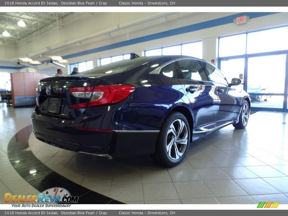 2018 Honda Accord EX Sedan Obsidian Blue Pearl / Gray Photo #6