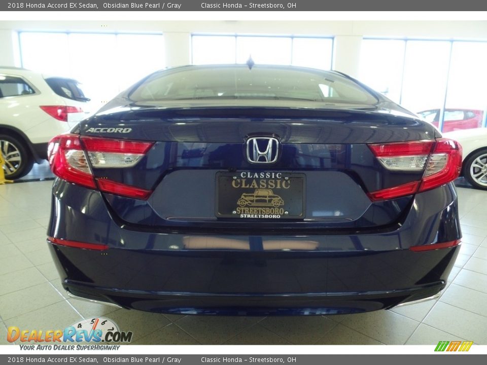 2018 Honda Accord EX Sedan Obsidian Blue Pearl / Gray Photo #7